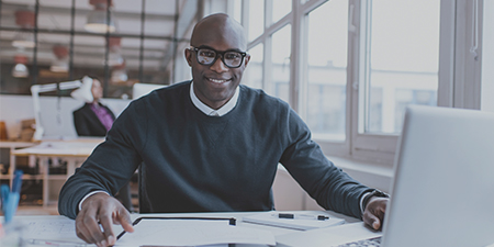 Businessman At His Desk